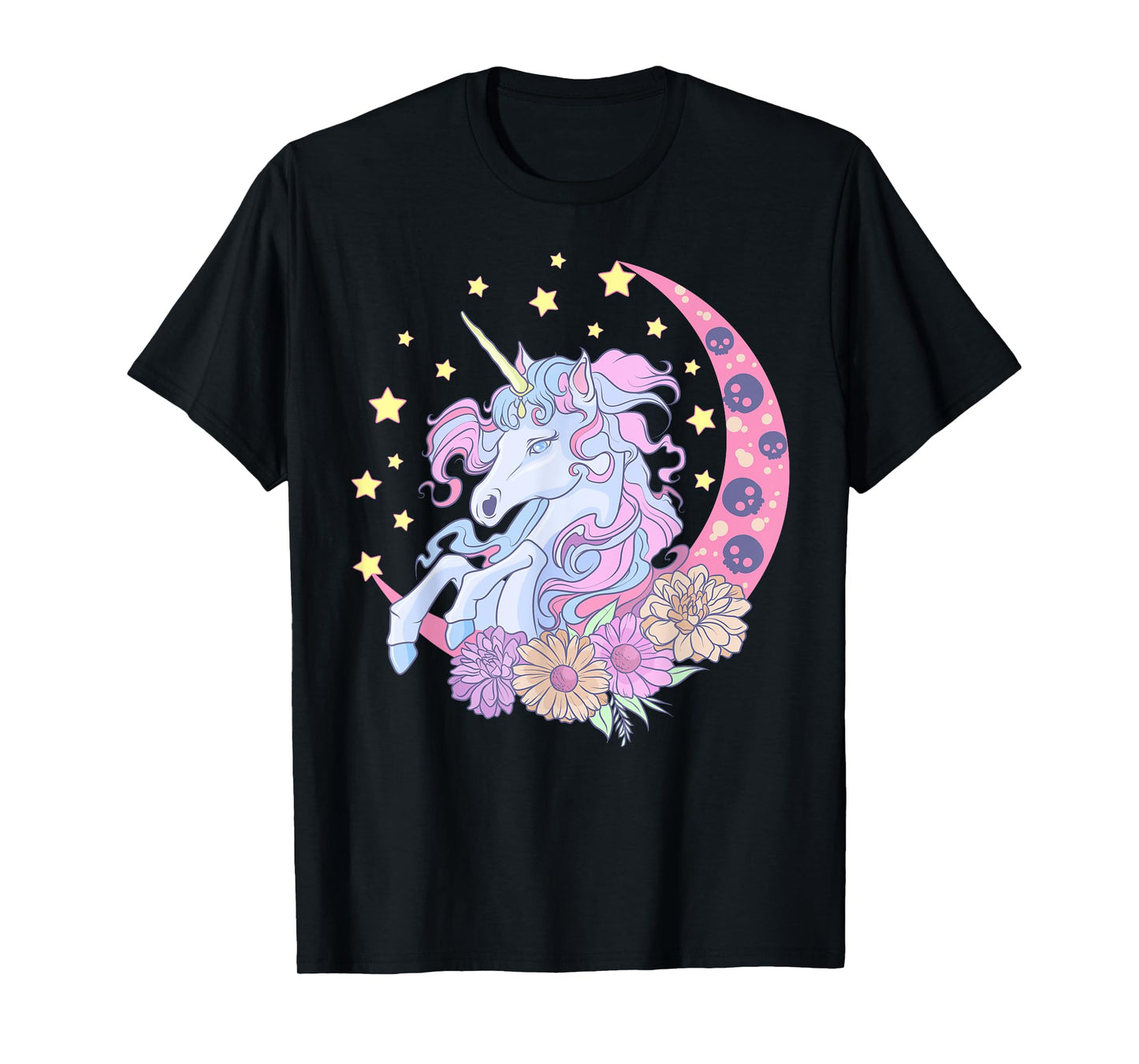 Pastel Goth Unicorn Japanese Anime Kawaii Creepy Cute T-Shirt