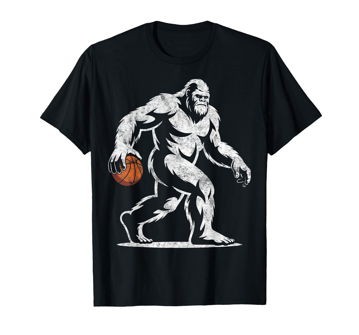 Sasquatch Bigfoot Basketball Ball Player Slam Dunk Hoops Tee T-Shirt