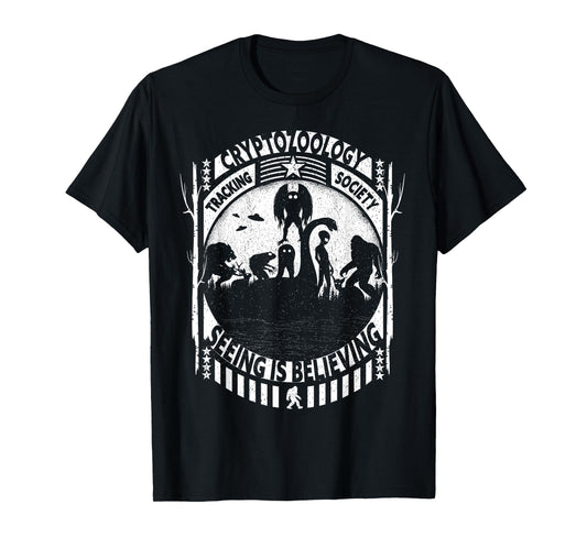 Cryptozoology Team Bigfoot Nessie Mothman And Aliens Cryptid T-Shirt