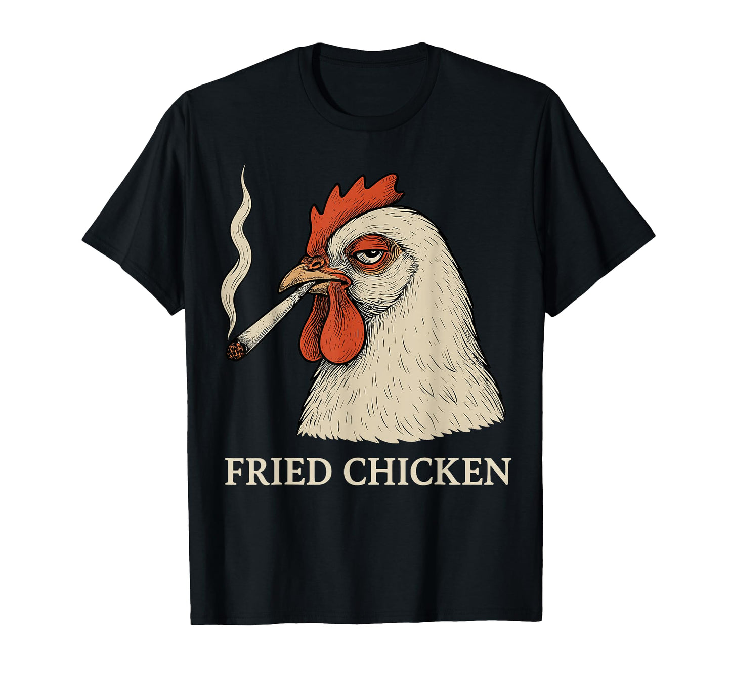 Fried Chicken Smoking Joint Funny Weed Lover Cannabis 420 T-Shirt