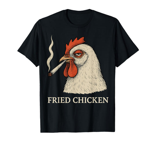 Fried Chicken Smoking Joint Funny Weed Lover Cannabis 420 T-Shirt