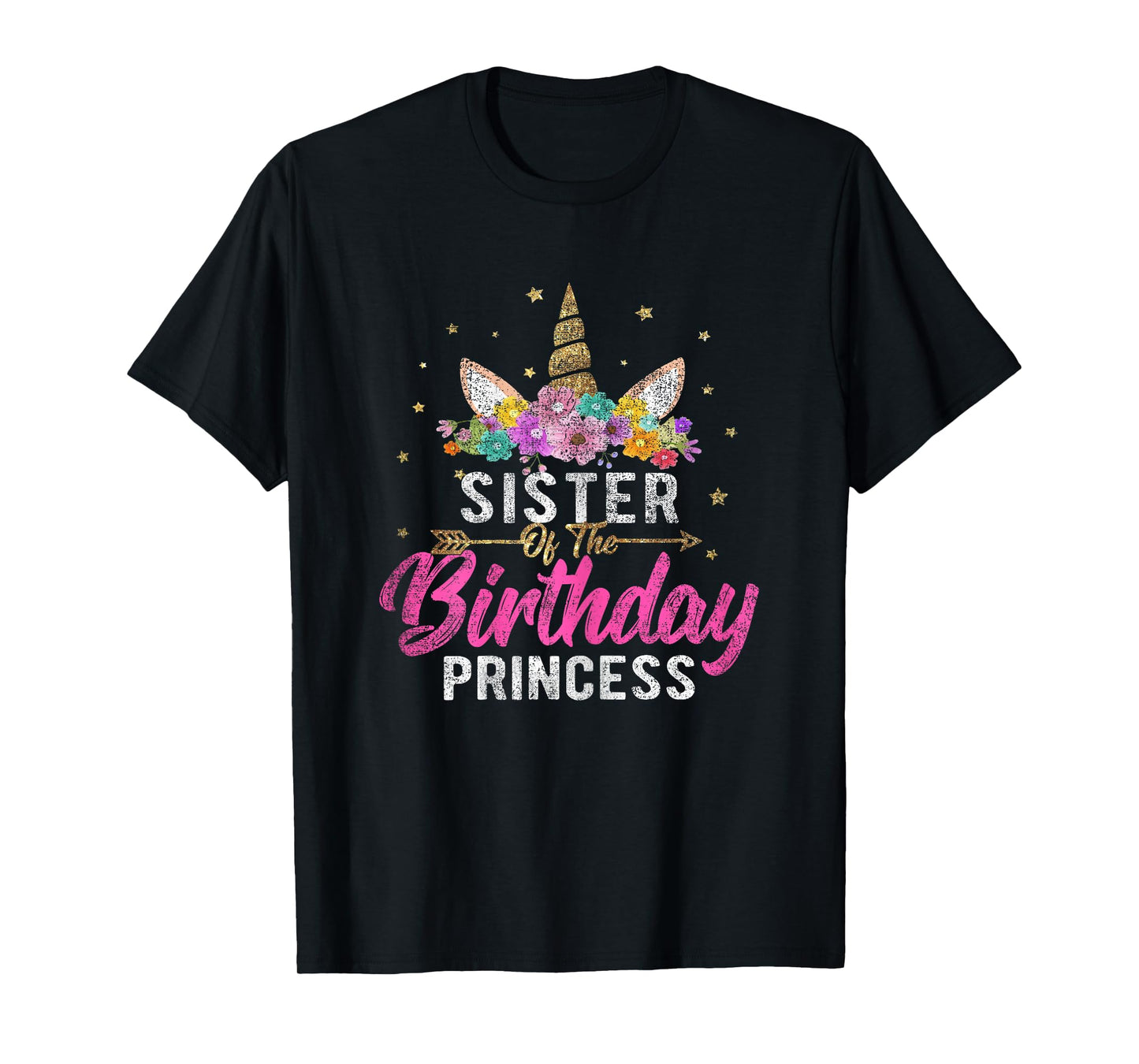 Unicorn Birthday Shirt Sister Of The Birthday Girl Tee Gift T-Shirt