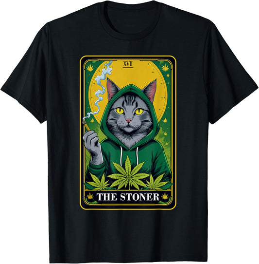 The Stoner Tarot Card Cannabis 420 Gift Cats And Weed T-Shirt