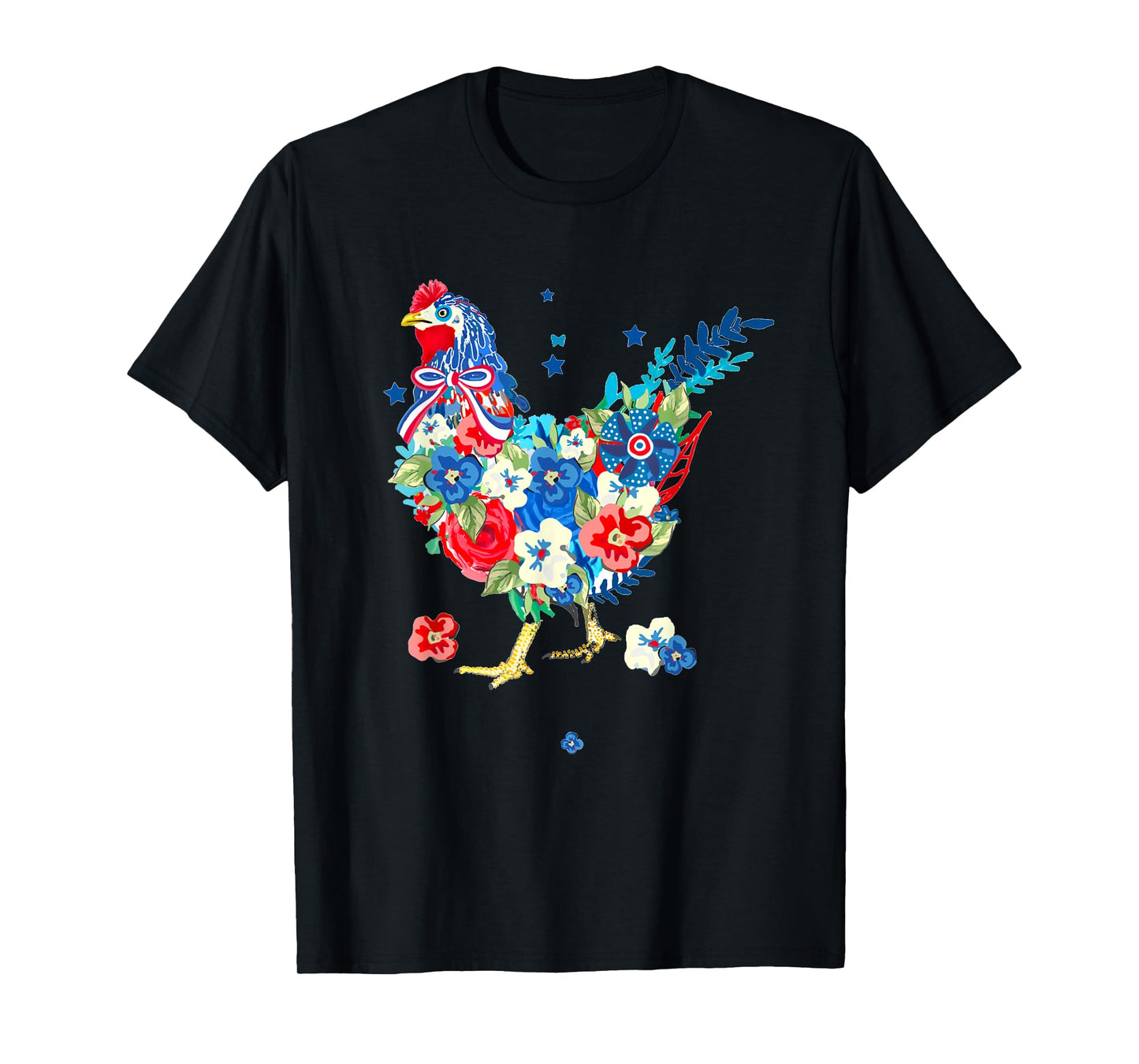 USA American Flag Chicken Lover 4th of July Patriotic Farmer T-Shirt