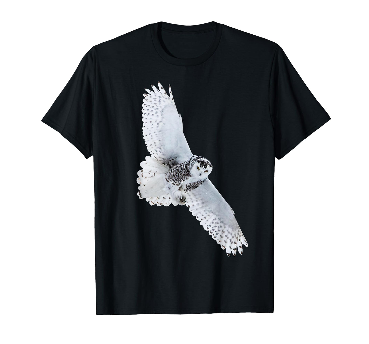 @n!mal Unisex-Adults & Kids Owl Bird Motif Animals Bird Design Owl T-Shirt - Black - Small - Short Sleeve - Cotton 60%, Polyester 40%