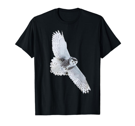 @n!mal Unisex-Adults & Kids Owl Bird Motif Animals Bird Design Owl T-Shirt - Black - Small - Short Sleeve - Cotton 60%, Polyester 40%