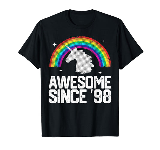 Awesome Since 1998 26th Birthday 26 Years Old Unicorn T-Shirt
