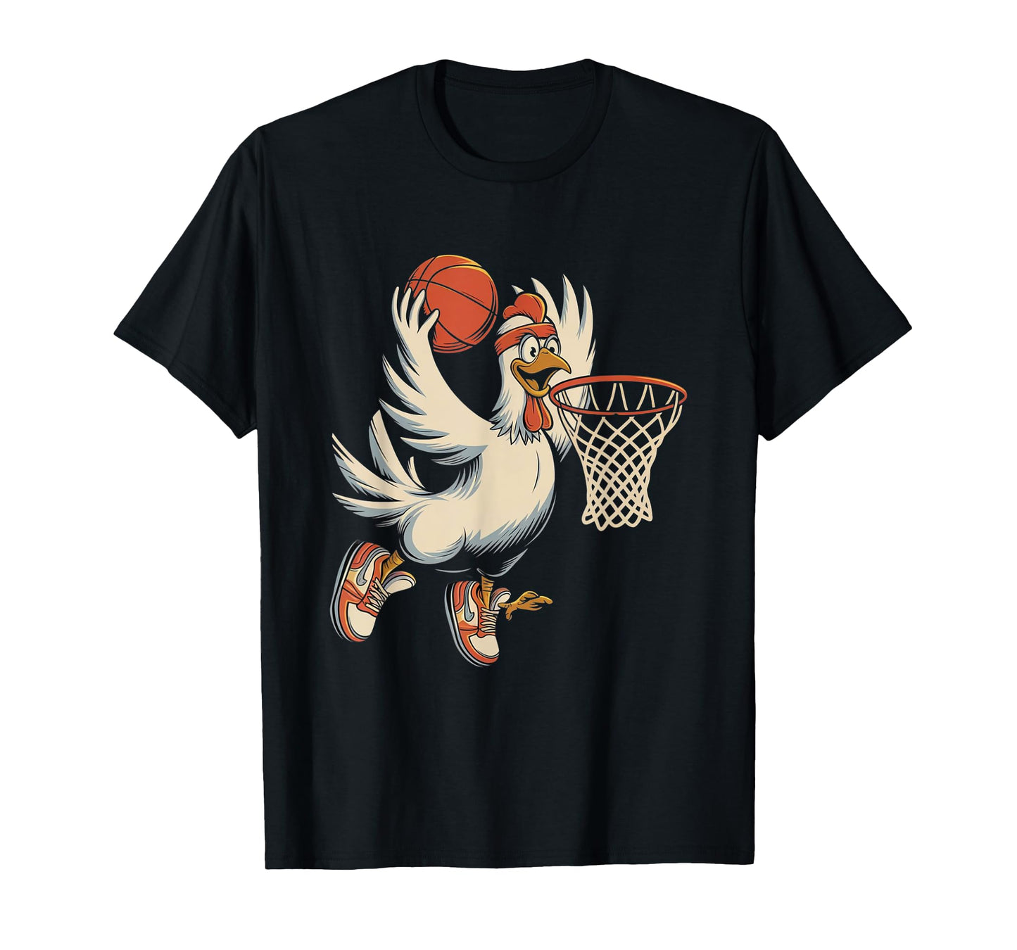 Chicken Playing Basketball Chicken Lover Basketball Funny T-Shirt