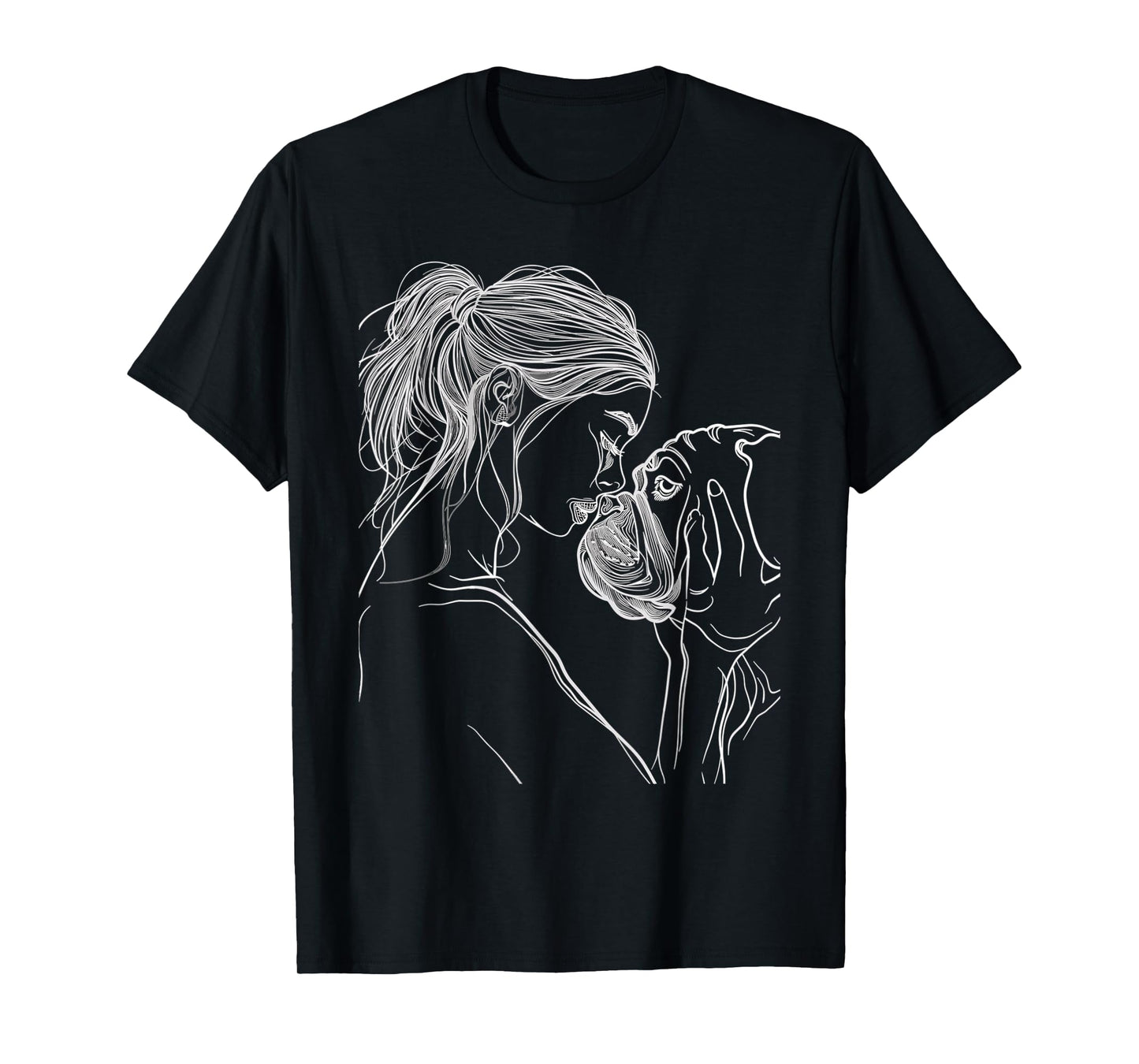 English Bulldog Mom Dog Art Mother's Day T-Shirt