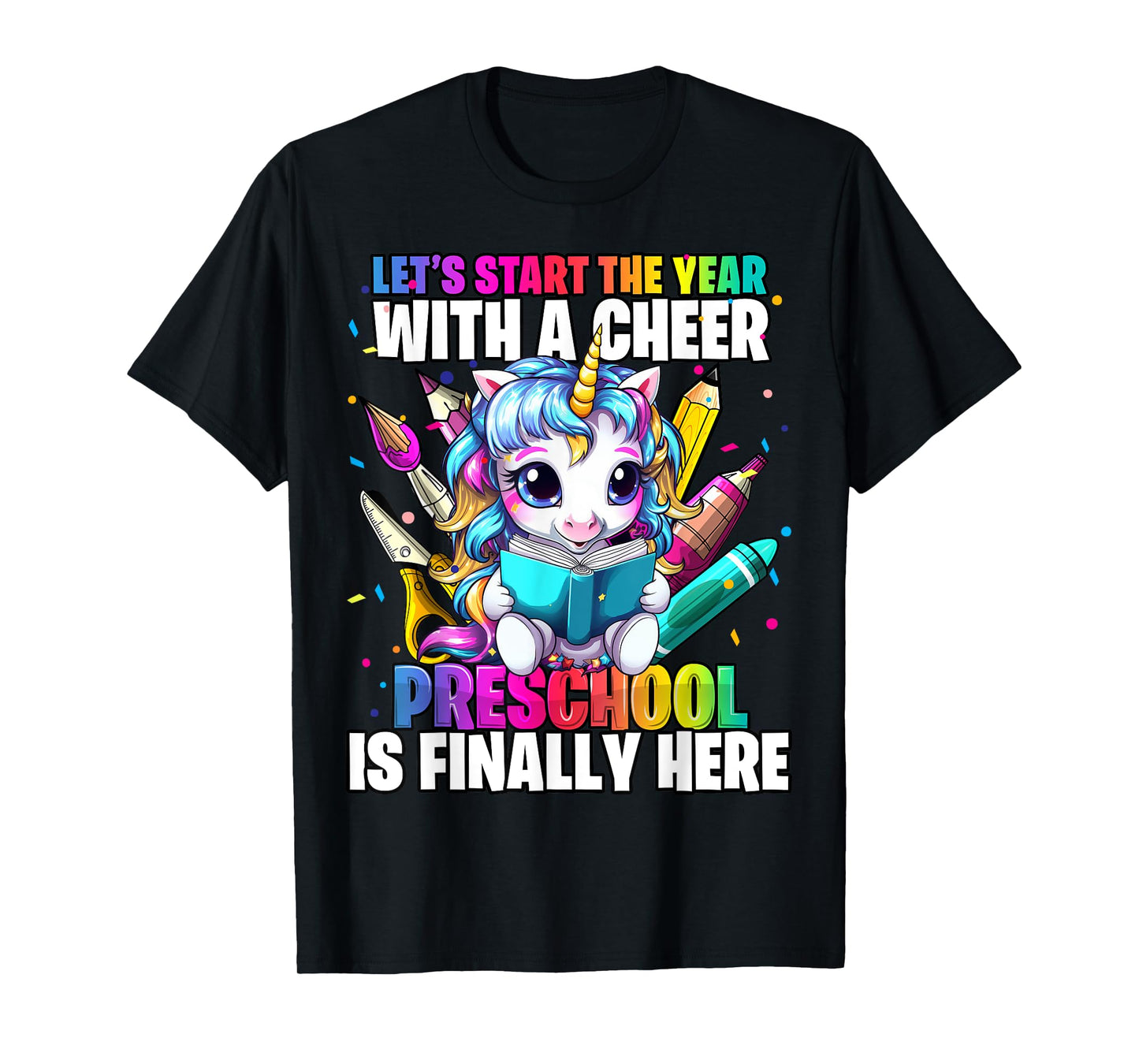 Unicorn Preschool Back to School First Day of School Girl T-Shirt