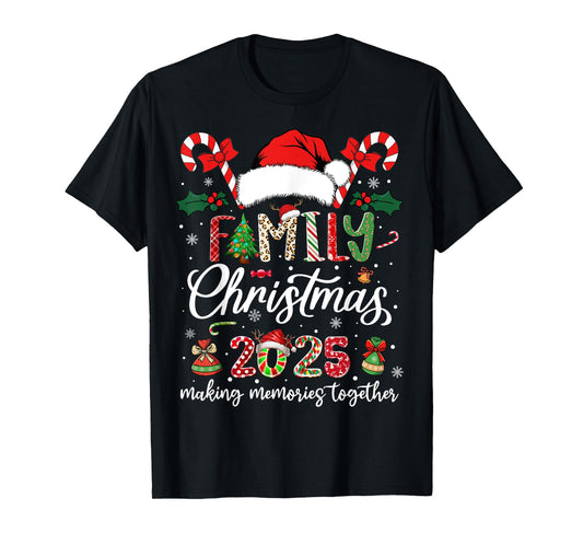 Family Christmas 2025 Matching Squad Santa Elf Funny Xmas T-Shirt