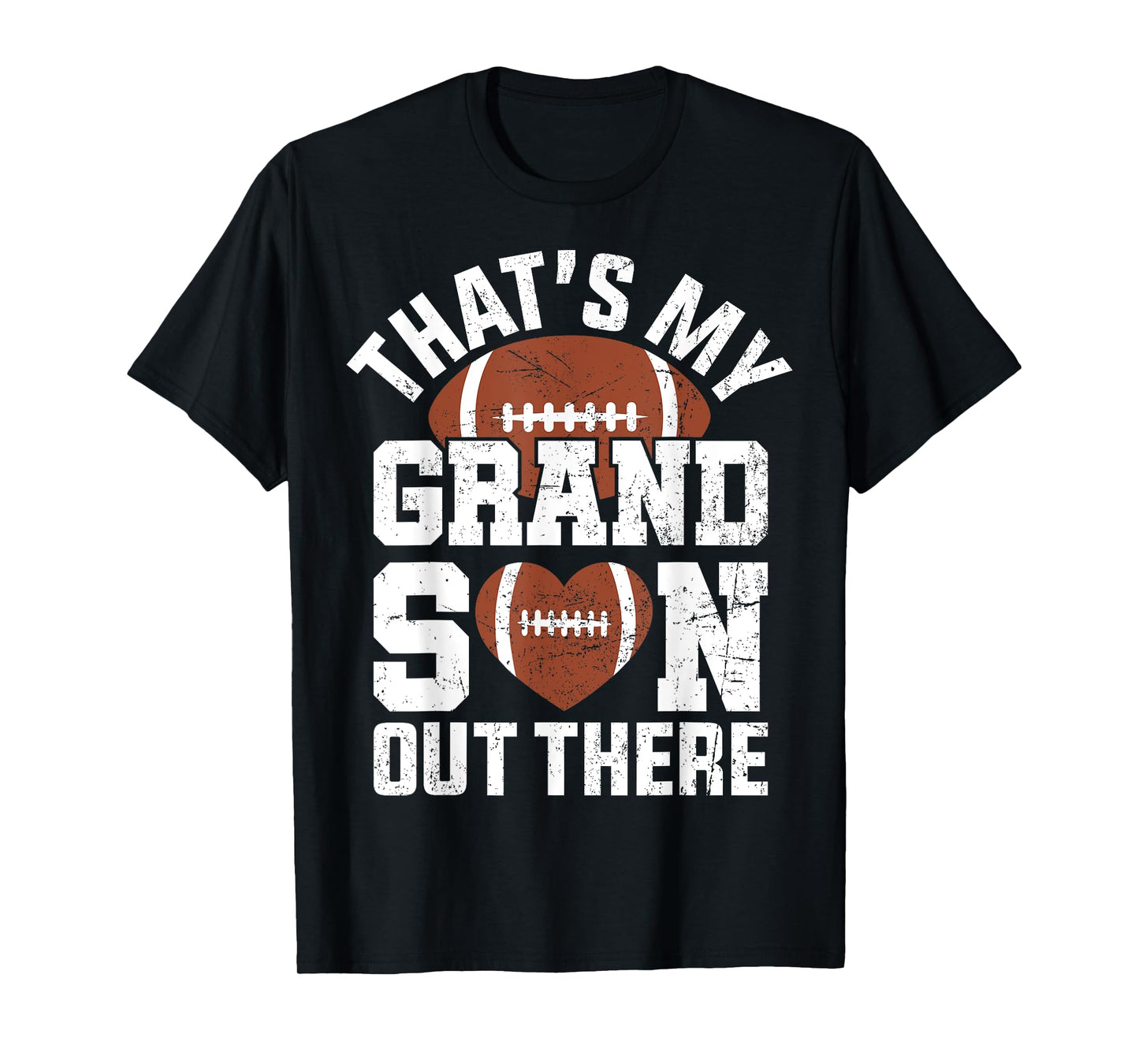 That's My Grandson Out There American Football Grandparents T-Shirt