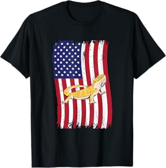 American Flag Bearded Dragon T-Shirt