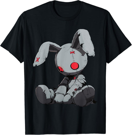 Dead Bunny Doll Goth Cute E-Girl Gothic Outfit Grunge T-Shirt