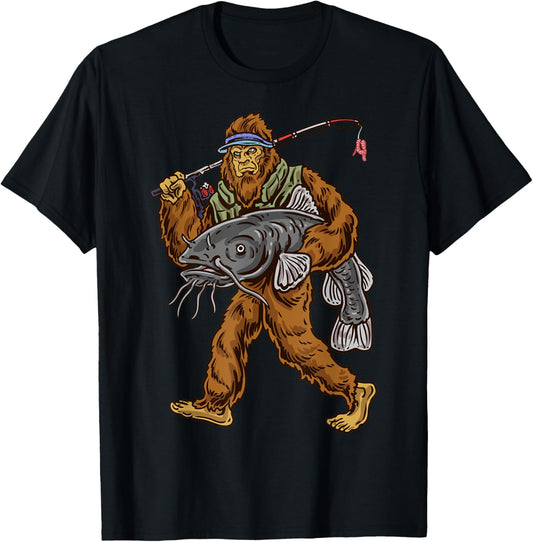 Catfishing Bigfoot Hunting Catfishermen T-Shirt