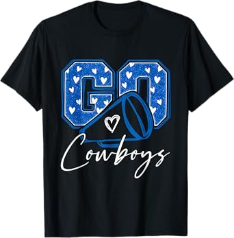 Go Cheer Cowboys Design Gift For Men Women Girls T-Shirt