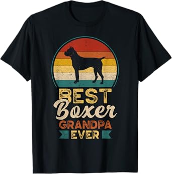 Best Boxer Grandpa Ever, Father's Day, Boxer Dog T-Shirt