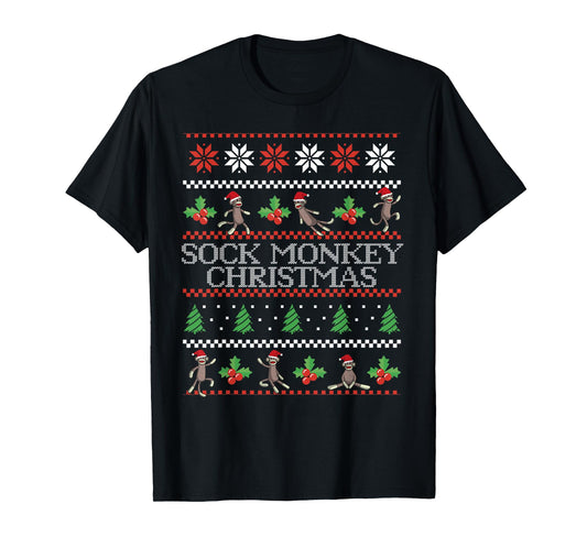 Sock Monkey Christmas Ugly Christmas Sweater T-Shirt