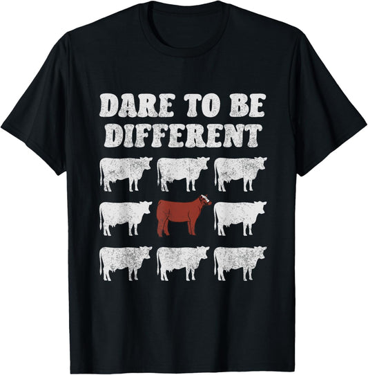 Cattle Show Stock Dare To Be Different Showmanship Livestock T-Shirt