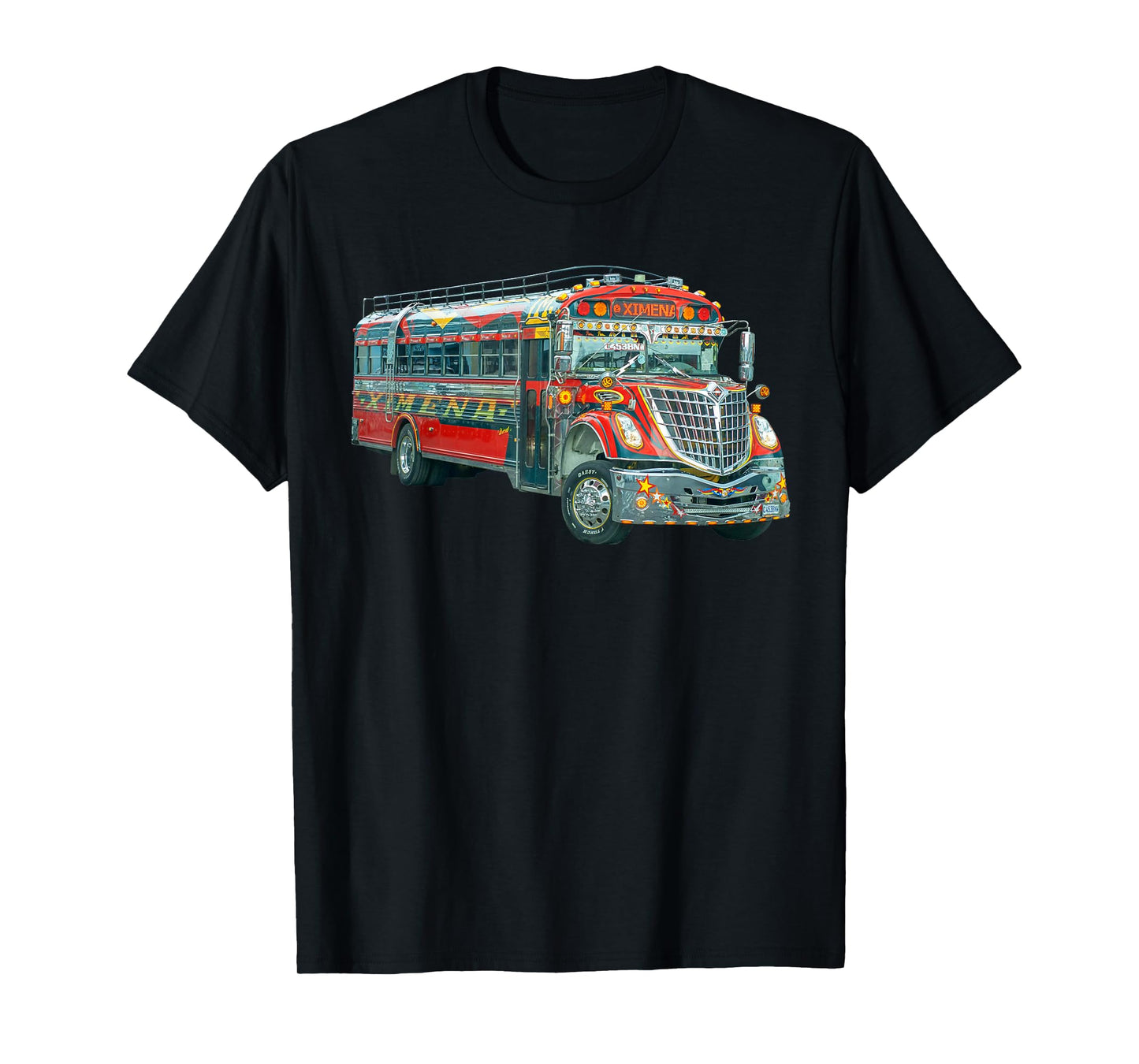 Chicken Bus Guatemala Chapin Quetzal Antigua Tikal Maya 502 T-Shirt