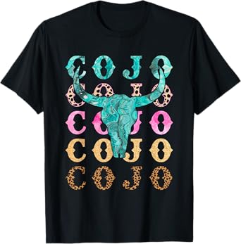Retro Cojo Bull Skull Music Country 70s Cowboys Boot T-Shirt
