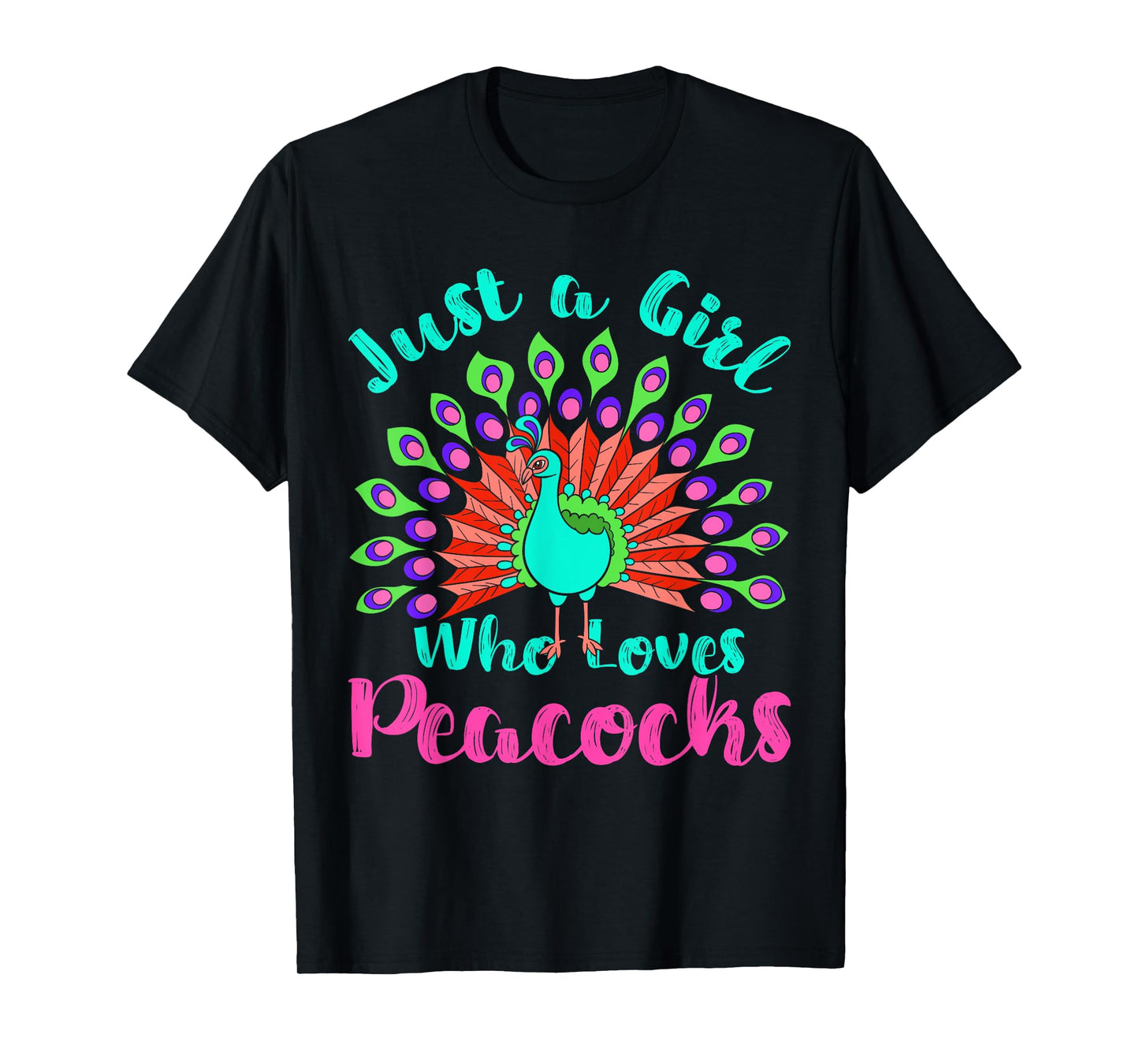 Decorative Bird Lover Women Just A Girl Who Loves Peacocks T-Shirt