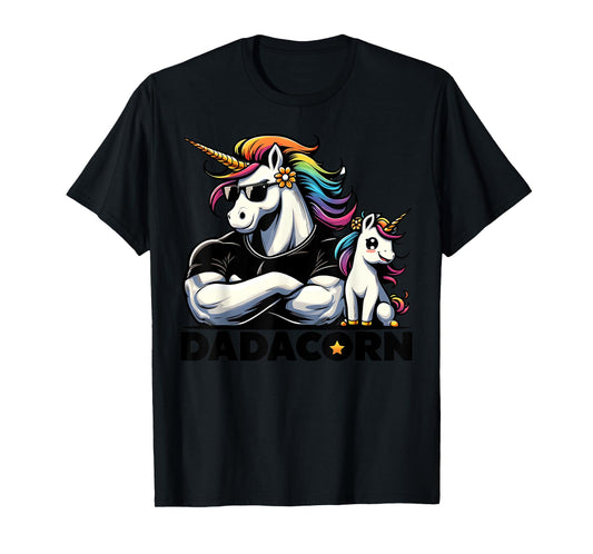 Dadacorn Unicorn Dad and Baby Unicorn, Father's Day Dadacorn T-Shirt