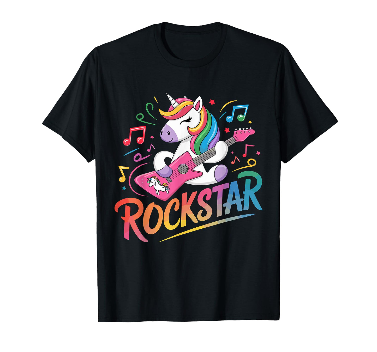 Rockstar Unicorn Guitar Guitarist T-Shirt