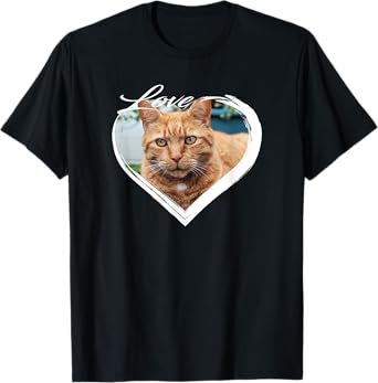 Love Orange Tabby Ginger Cat Kitten I Love My Ginger Cat Men Women T-Shirt