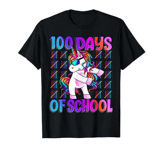 100 Days Of School Shirt Unicorn 100 Days Smarter 100th Day T-Shirt