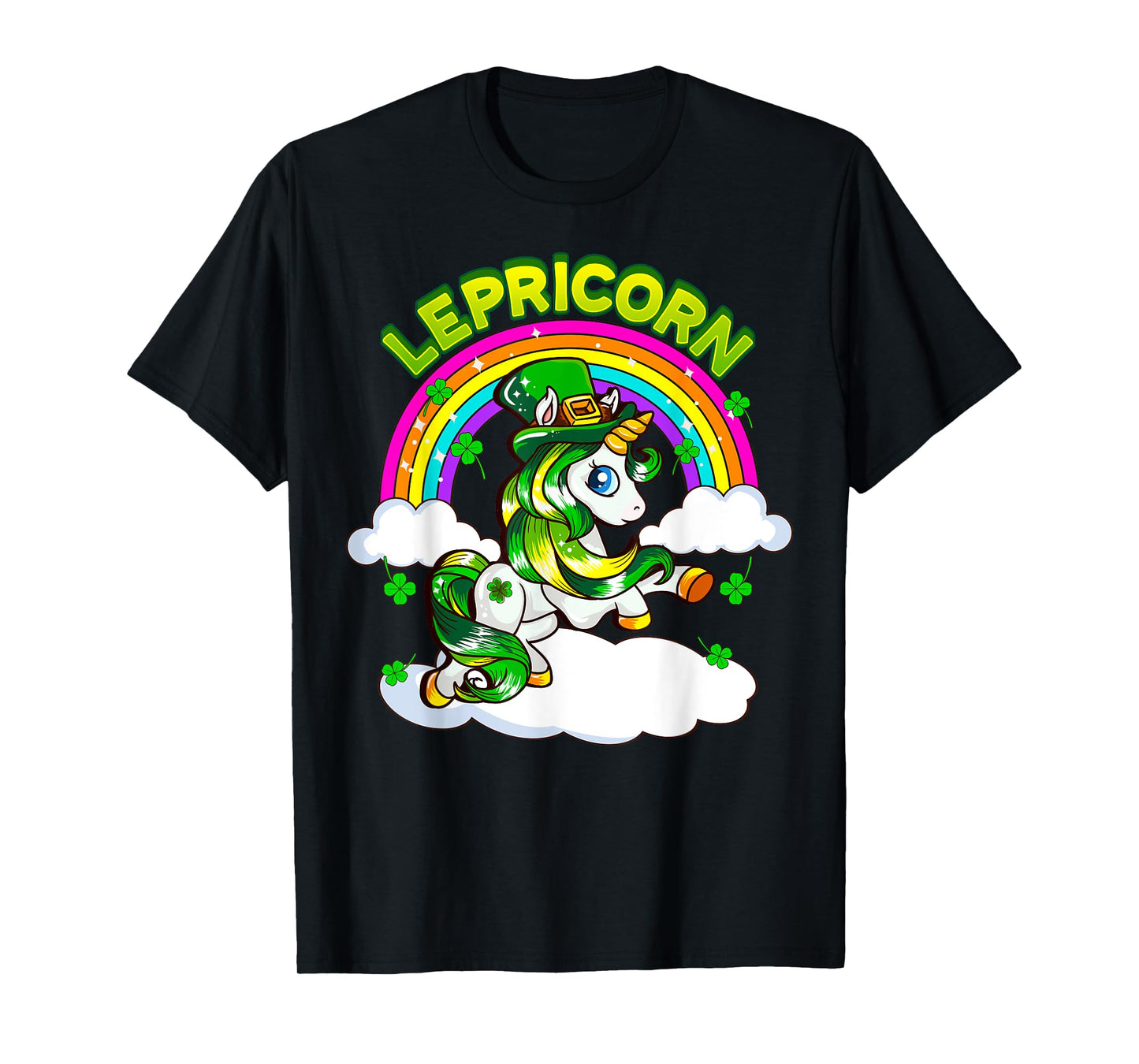 St Patricks Day Girls Unicorn Irish Lepricorn Girls Women T-Shirt