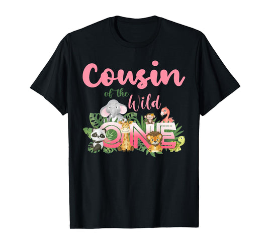 Cousin Of The Wild One Birthday 1st Safari Jungle Family T-Shirt