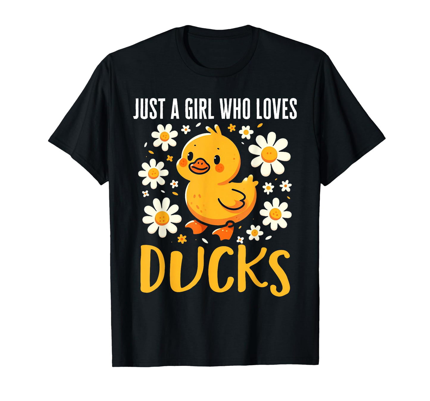 Just a Girl Who Loves Ducks Shirt Girl Cute Funny Duck Gifts T-Shirt