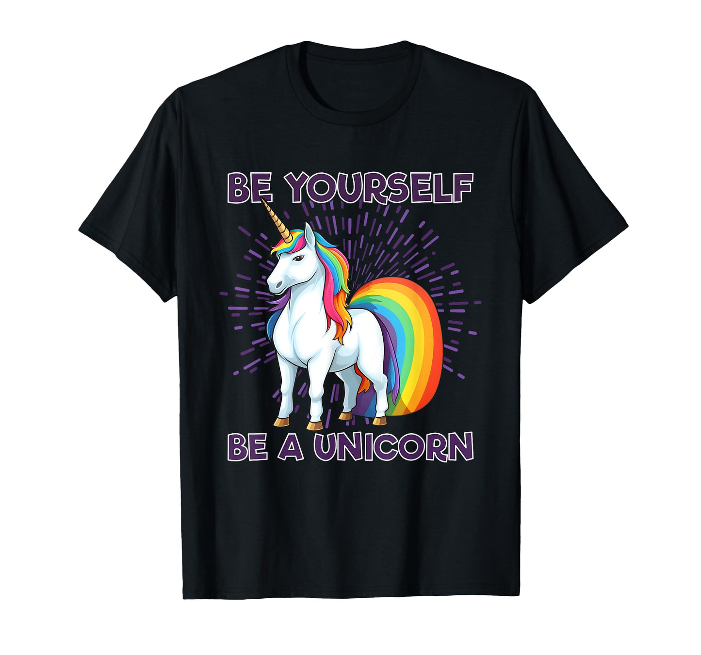 Be Yourself Be A Unicorn Rainbow LGBTQ Pride T-Shirt