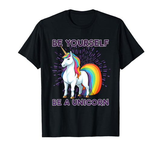 Be Yourself Be A Unicorn Rainbow LGBTQ Pride T-Shirt