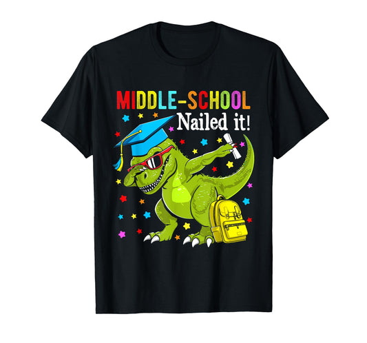Middle school Nailed It shirt graduation dabbing unicorn T-Shirt