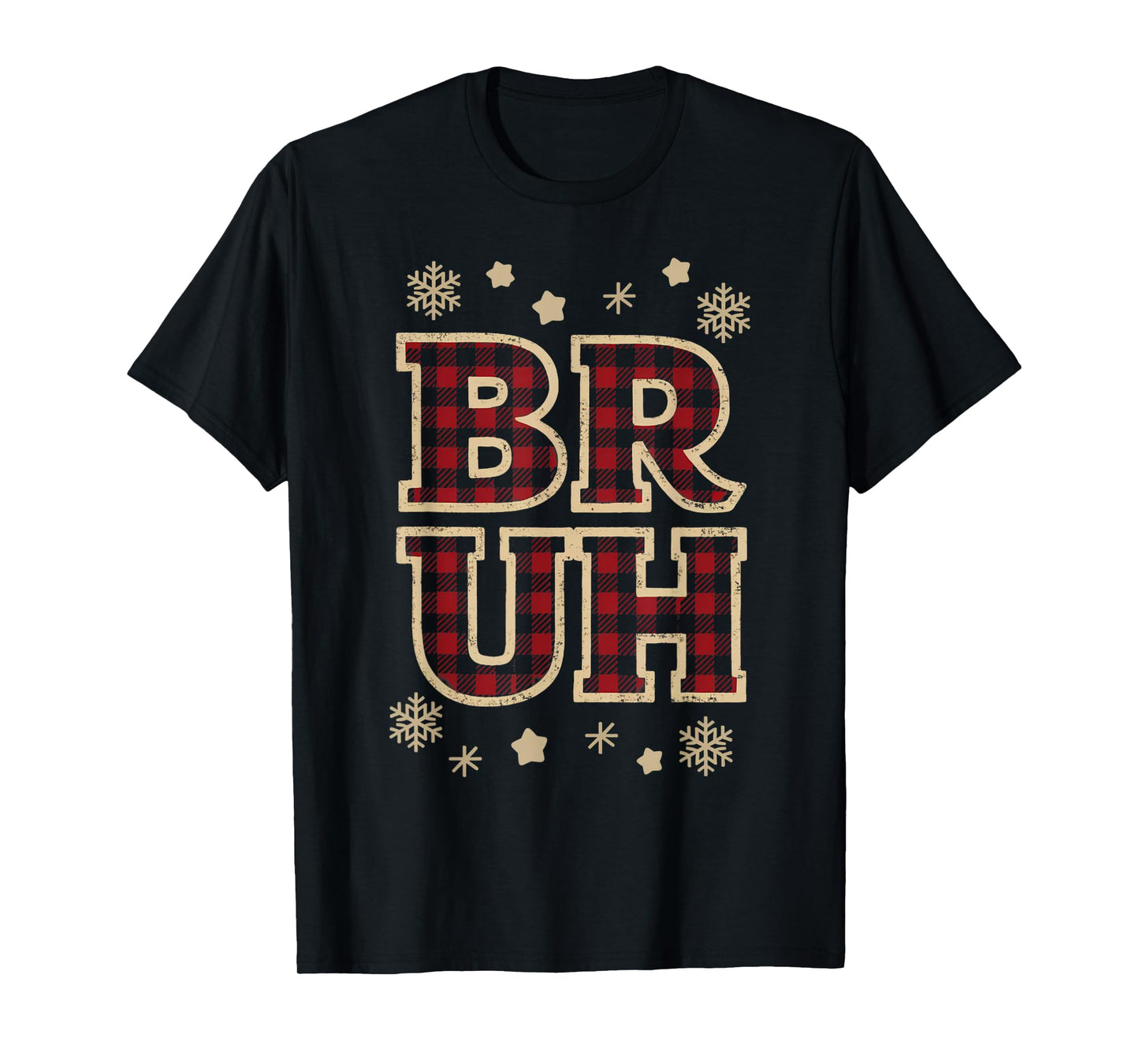 Bruh Funny Christmas Teens Boys Kids Xmas Pajamas T-Shirt