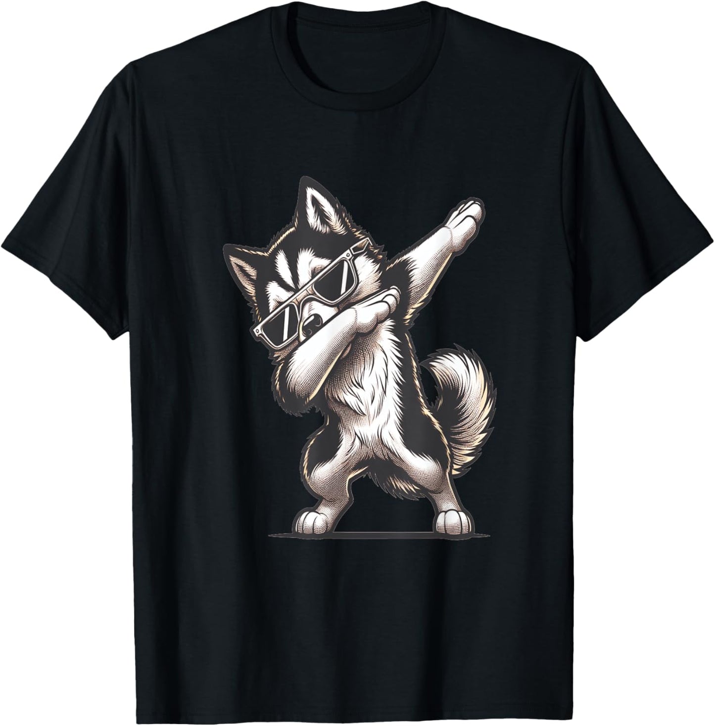 Dab Alaskan Husky Dancing Dabbing Dog T-Shirt