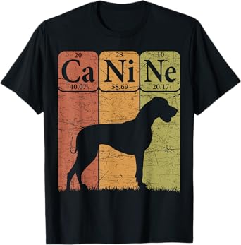 Great Dane Dog Periodic Table Elements Dog Canine T-Shirt