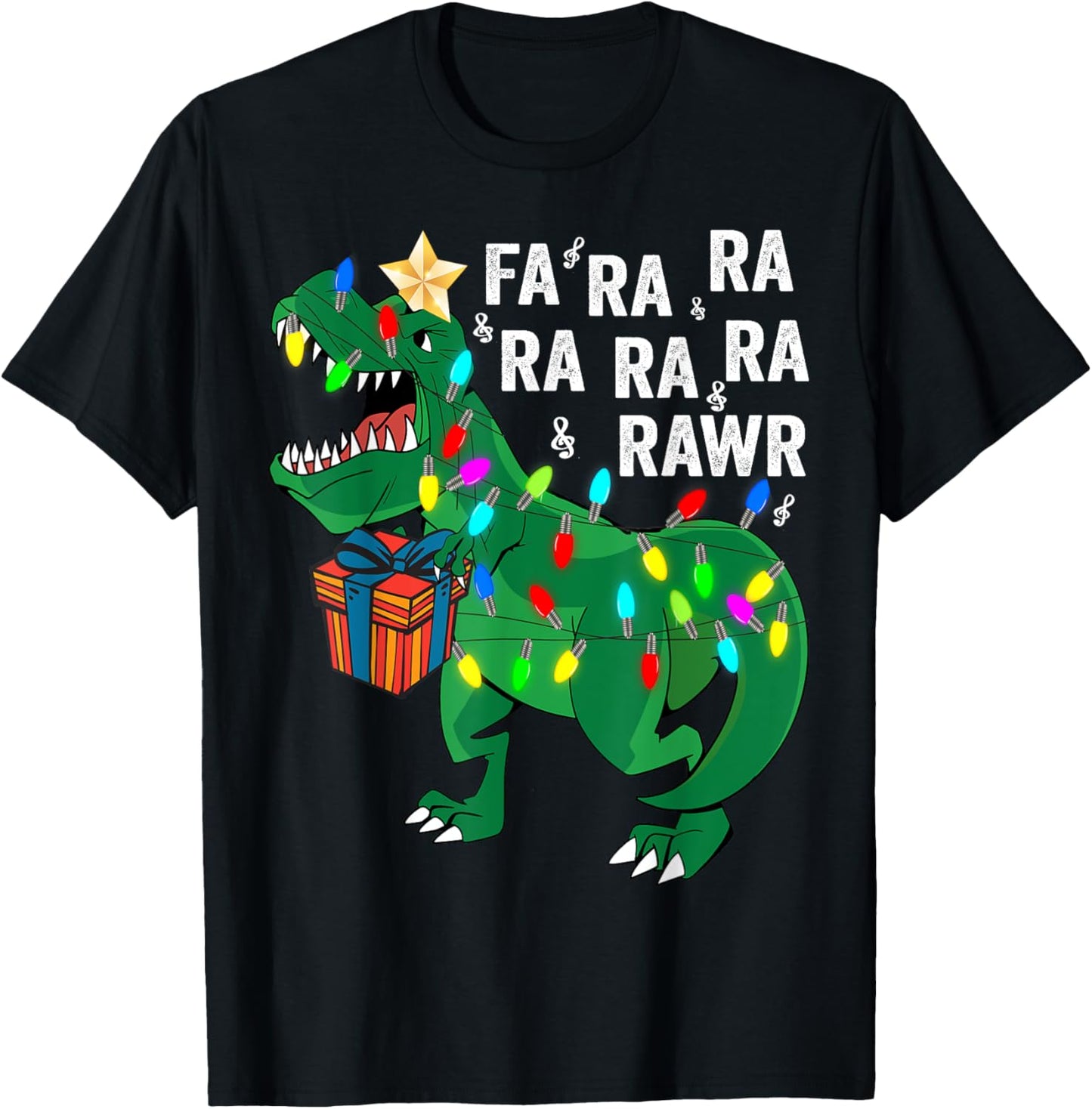 Dinosaur Fa Ra Ra Rawr Rawr Dinosaur T-Rex Christmas T-Shirt
