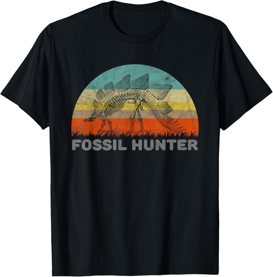 Awesome Gifts For A Fossil Hunter Black Dinosaur T-Shirt