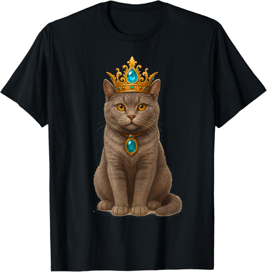 Queen Cat Crown Women Men Girls Kitten Hive Keeper T-Shirt