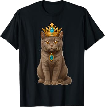 Queen Cat Crown Women Men Girls Kitten Hive Keeper T-Shirt