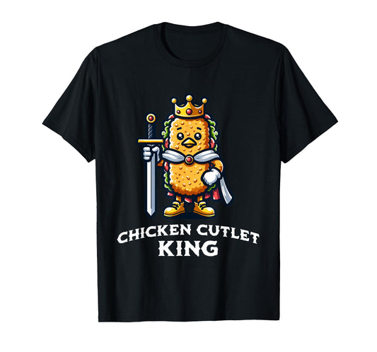 Chicken Cutlet Funny Saying Unisex-Child T-Shirt, Black, Small, Short Sleeve, Cotton Blend, Novelty T-Shirt, Food Enthusiasts, General Audience