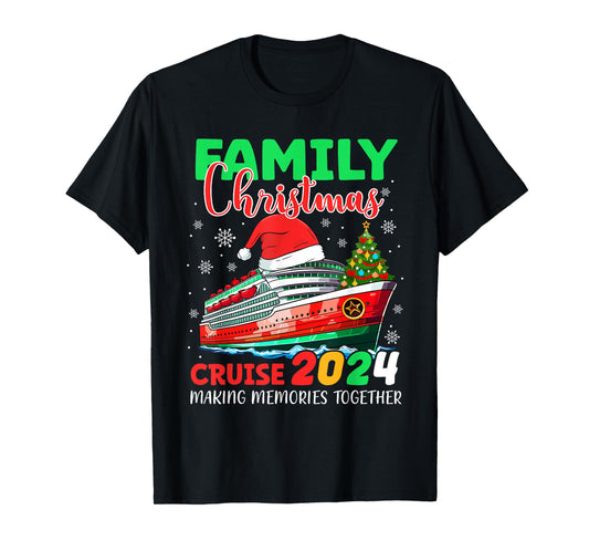 Family Christmas Cruise 2024 Squad Crew Xmas Cruising Lover T-Shirt