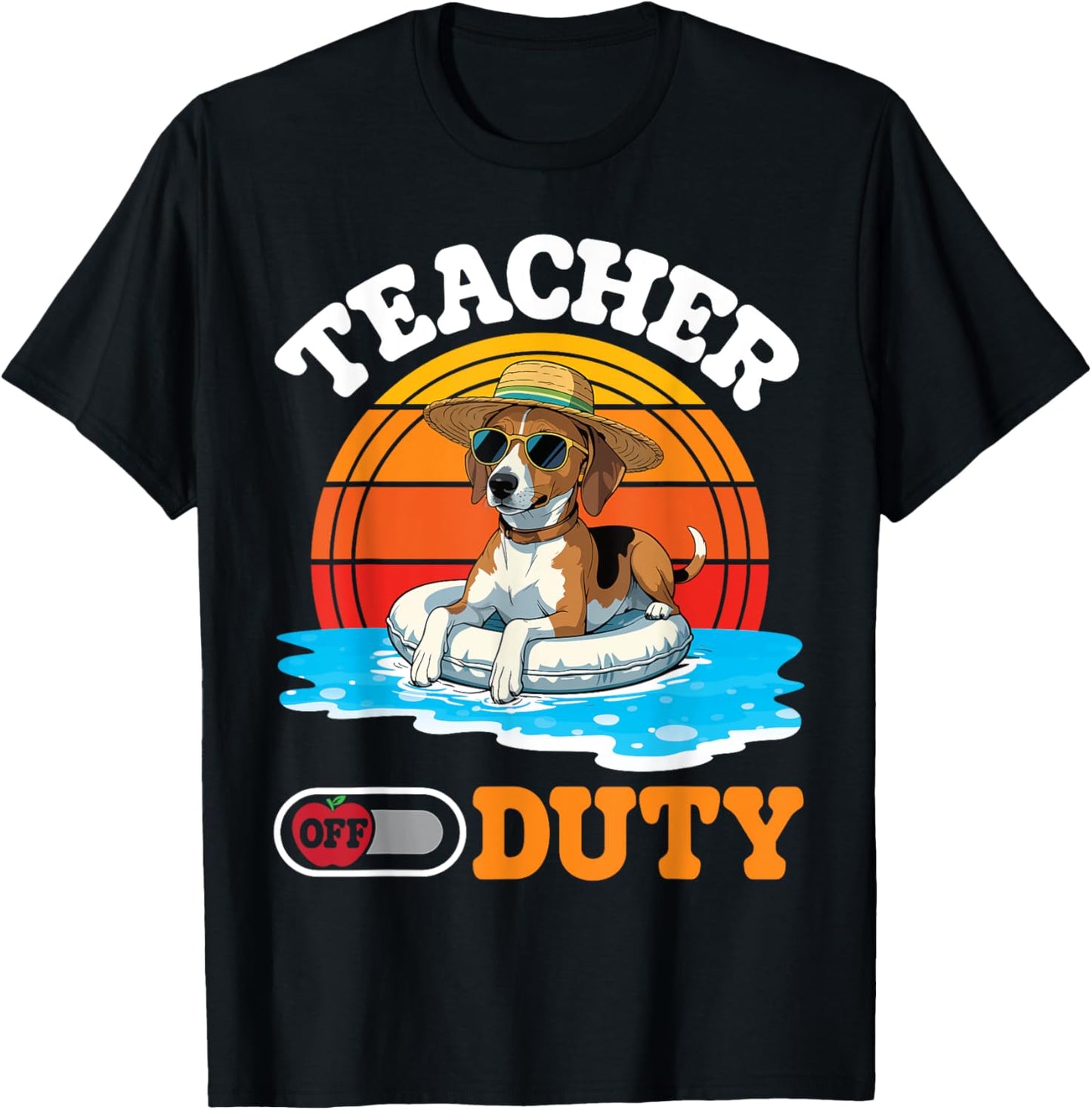 Basenji Dog At Beach Summer Break Teacher Off Duty Students T-Shirt