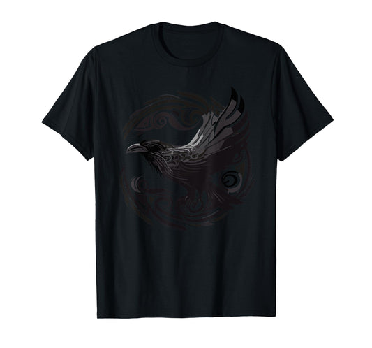 Crow Raven Norse Mythology Viking Vikings Nordic Bird T-Shirt