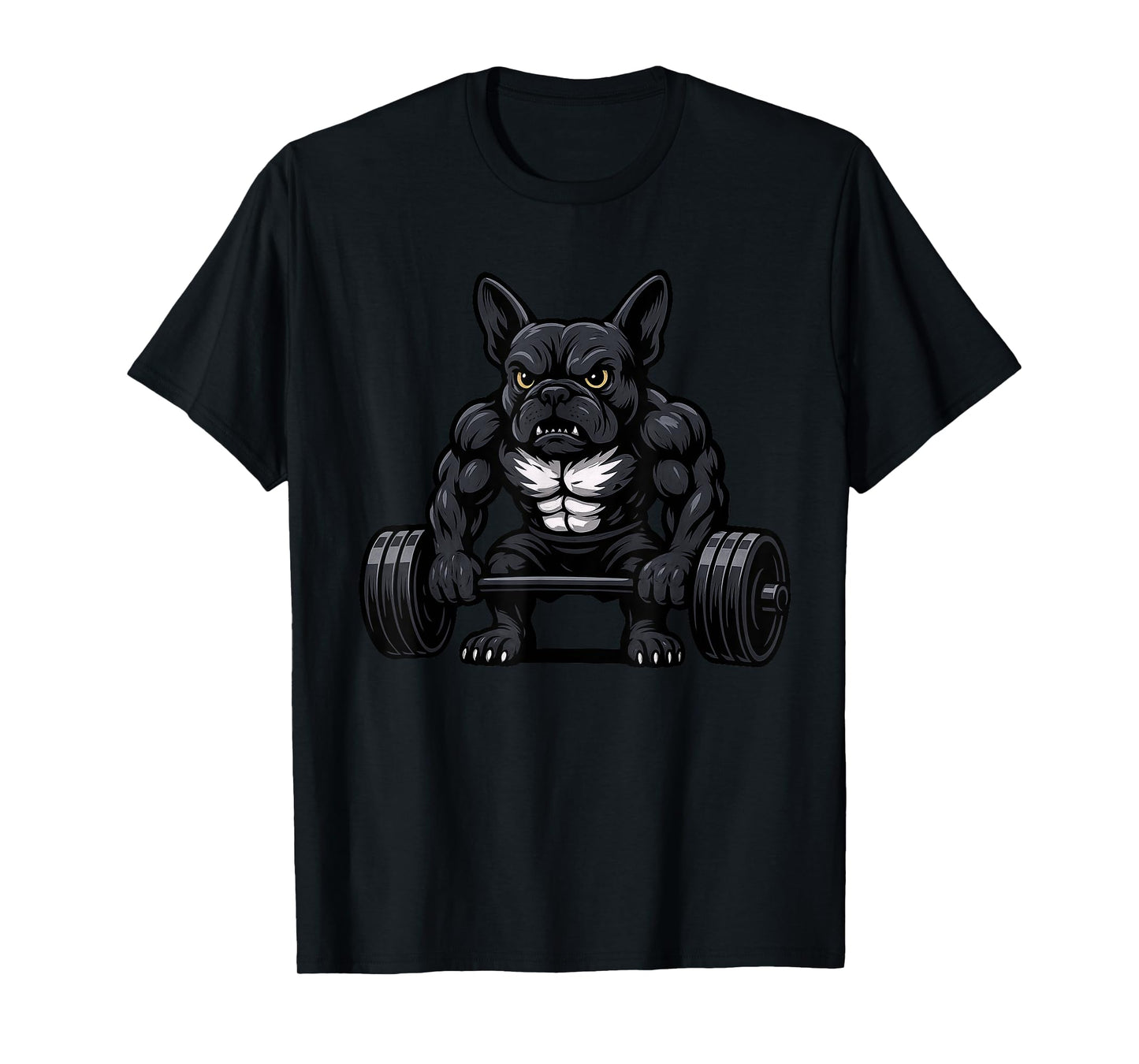 French Bulldog Weightlifting Bodybuilder Workout Gym Dog T-Shirt for Men Women Kids