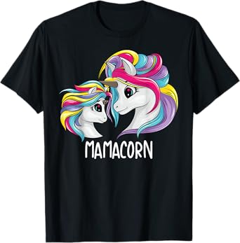 Cute Mom Baby Mama Unicorn Funny Mamacorn Gift For Women Mom T-Shirt