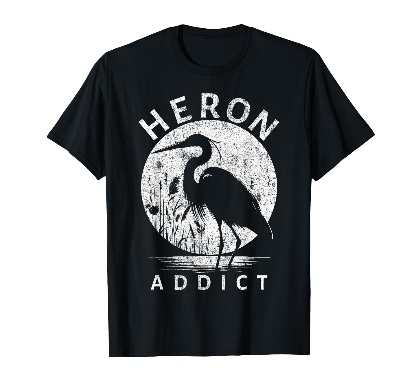 Heron Addict Blue Heron Birding T-Shirt